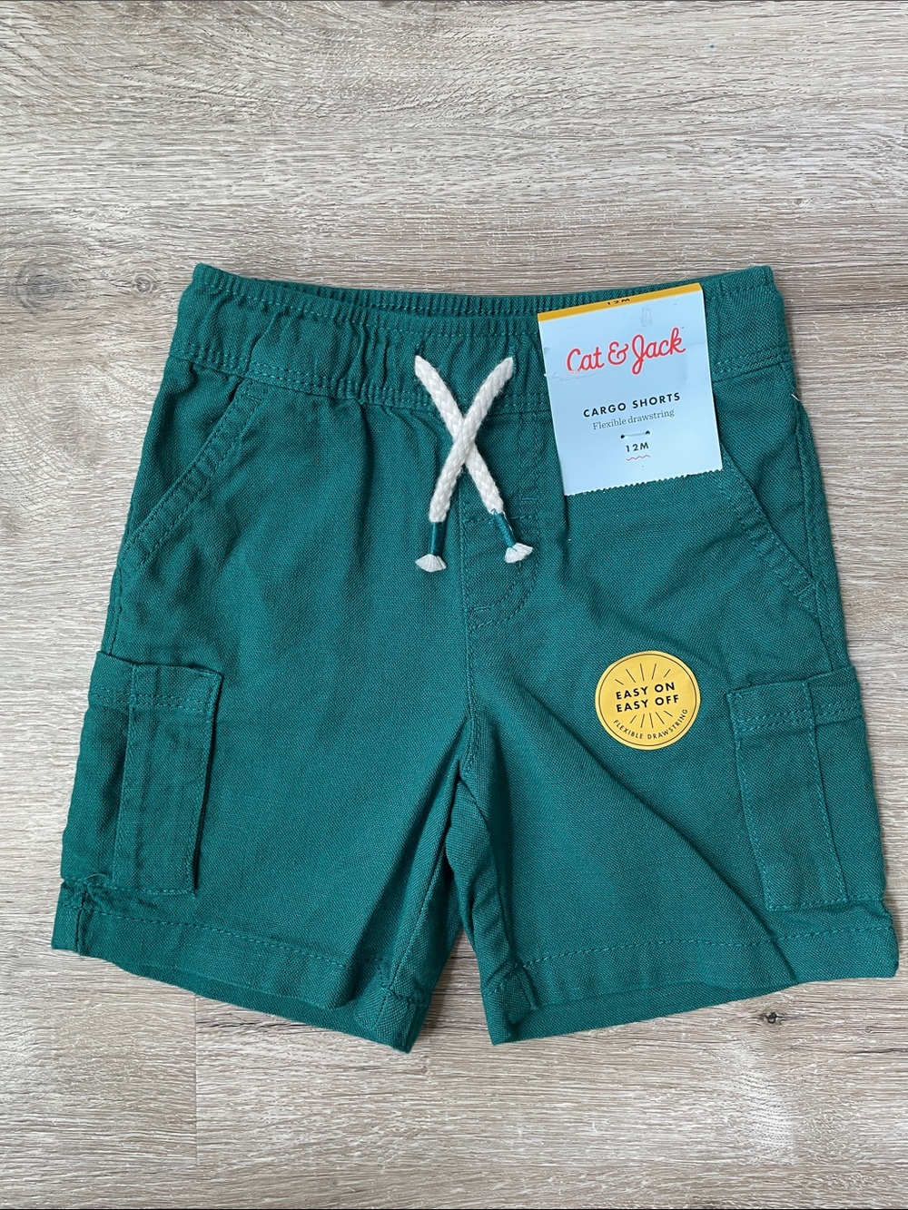 NWT Cat & Jack | green cargo shorts size 12 months